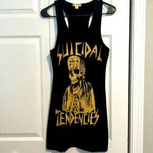 Punk rock razor back tank dress
